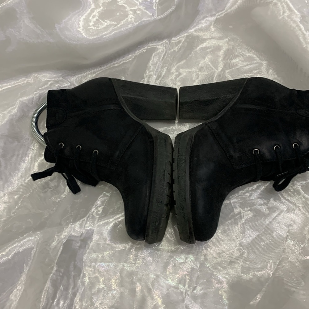 Browns Nubuck Leather Laced Ankle Booties - Picture 3 of 10